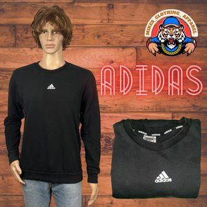 Adidas Mens black/white Long sleeve shirt Medium